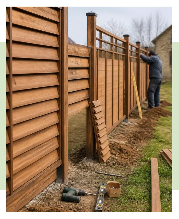 Декоративный деревянный забор с установкой под ключ в Орле
